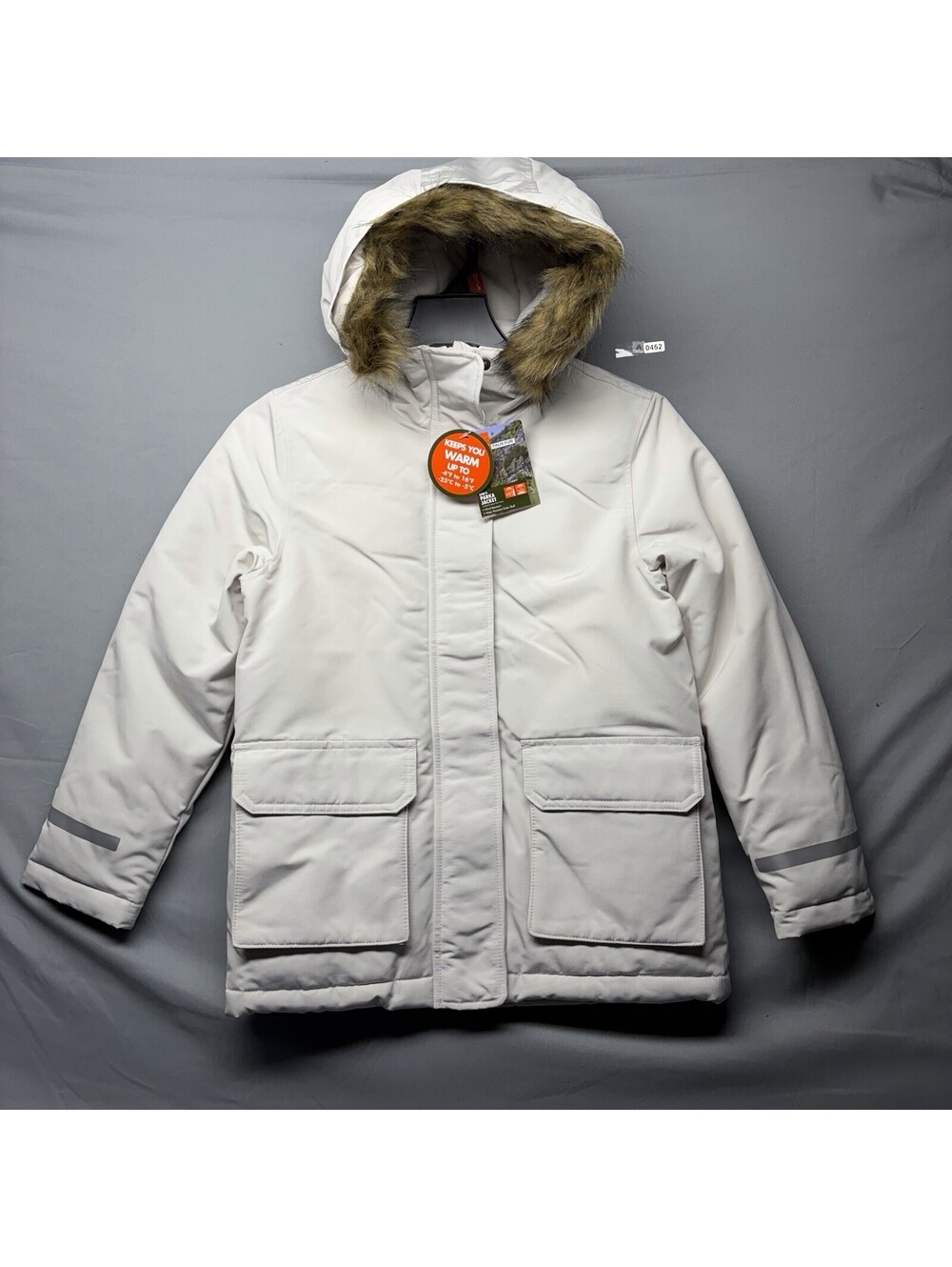 Ozark Trail Parka Jacket Faux Fur Hooded Water Resist Girls M 7-8 $69.98 MSRP